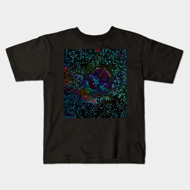 Black Panther Art - Glowing Edges 180 Kids T-Shirt by The Black Panther